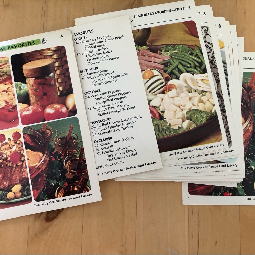 Vintage Betty Crocker Recipe Card Library & Vintage Cookbooks Collection
